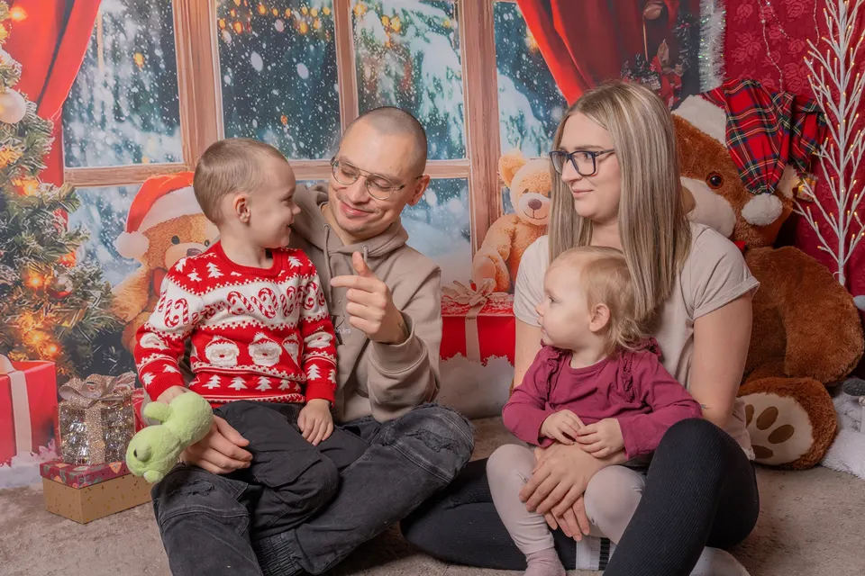 Edyta z rodziną — sesja świąteczna